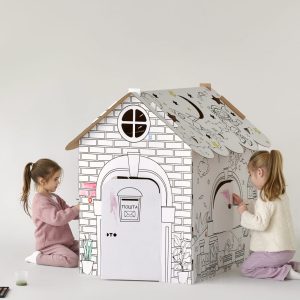 Картонний будиночок розмальовка